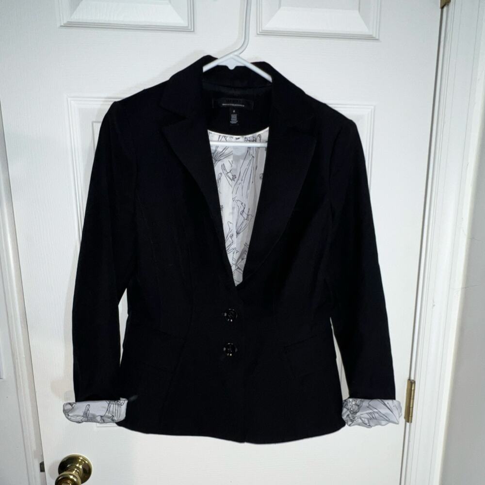 White House Black Market Signature Comfort Stretch Blazer Black Size 6 - Picture 10 of 10